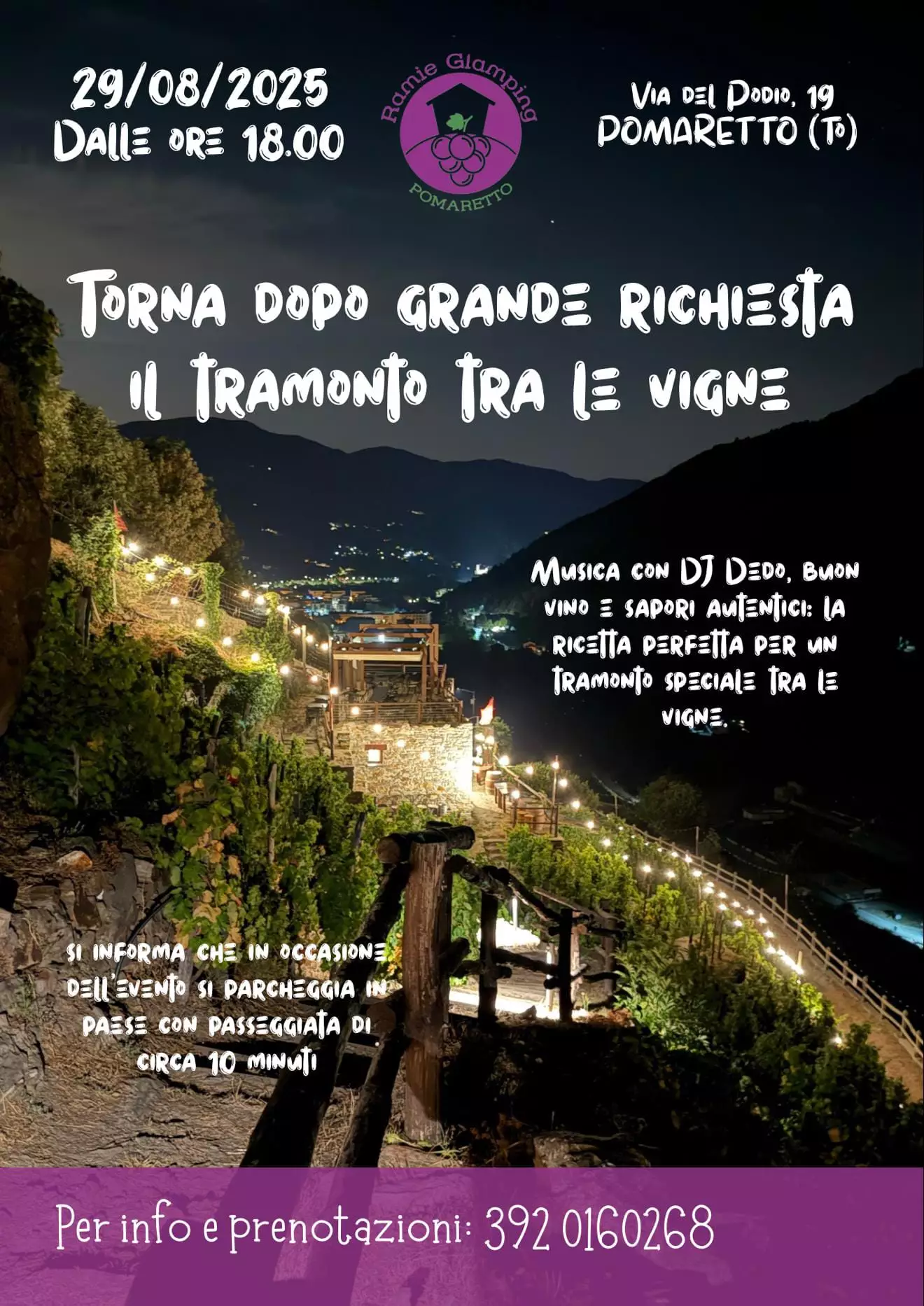 tramonto in vigna