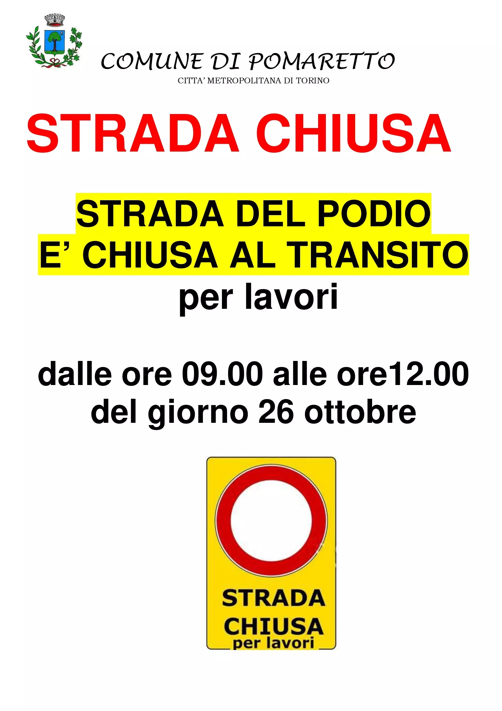 strada chiusa