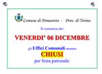 CHIUSURA UFFICI FESTA PATRONALE