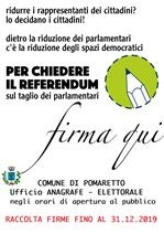 raccolta firme referendum sul tagio parlamentari