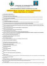 NUOVE DISPOSIZIONI CORONAVIRUS FINO AL 3 APRILE