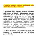 ORDINANZA SOSPENSIONE ATTIVITA' SCOLASTICHE