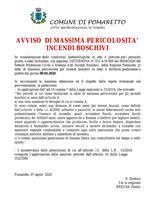 avviso massima pericolosità incendi