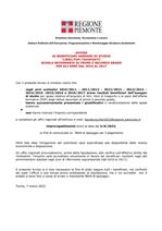 bando assegno studio