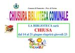 CHIUSURA BIBLIOTECA
