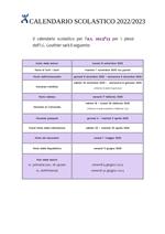 calendario scolastico
